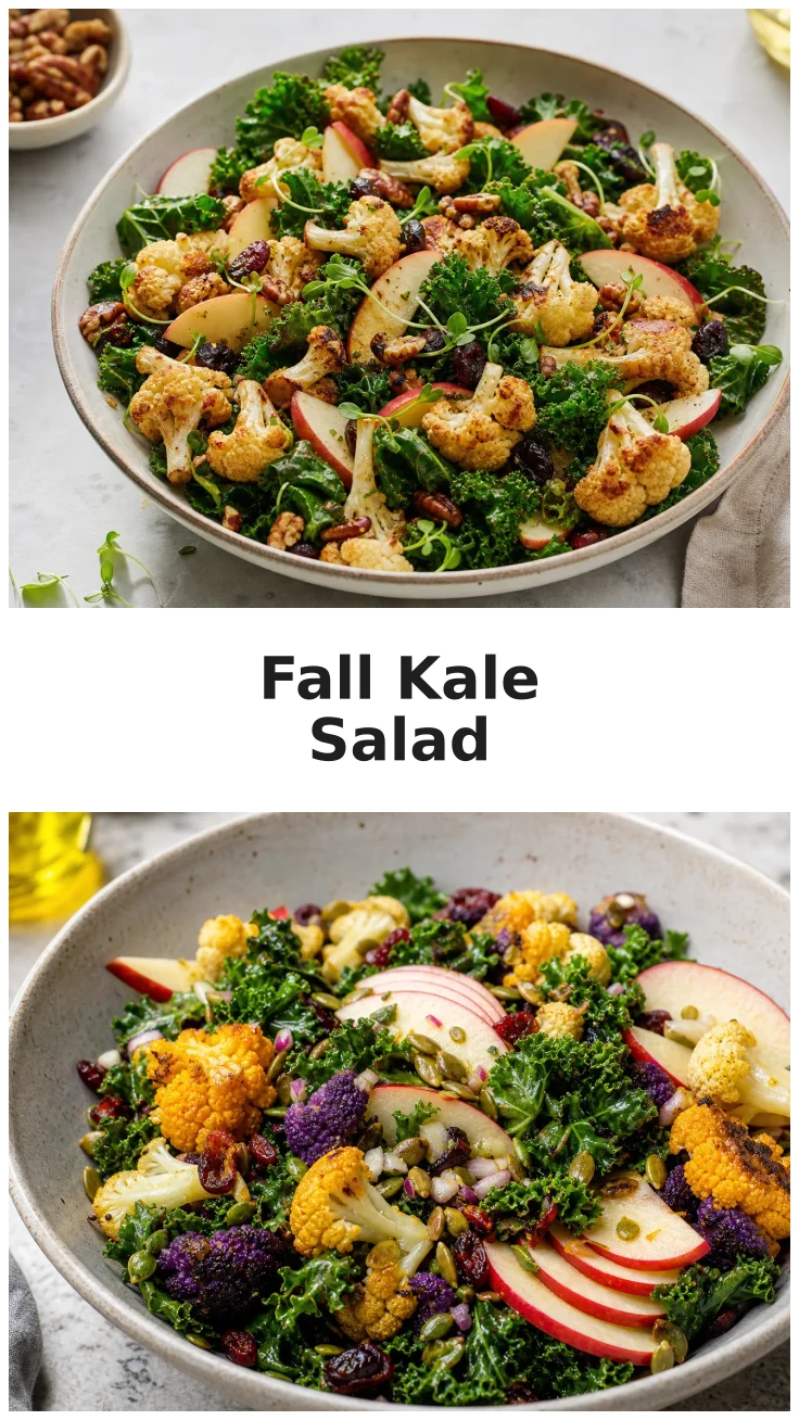 Roasted Cauliflower Apple Kale Salad Recipe for Fall Gatherings Roasted Cauliflower Apple Kale Salad Recipe for Fall Gatherings