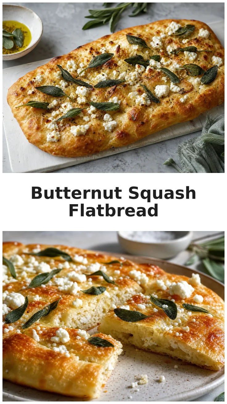 Butternut Squash Flatbread with Feta and Sage Recipe Butternut Squash Flatbread with Feta and Sage Recipe