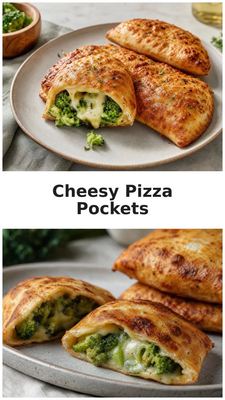 Cheesy Broccoli Cheddar Pizza Pockets Recipe Cheesy Broccoli Cheddar Pizza Pockets Recipe