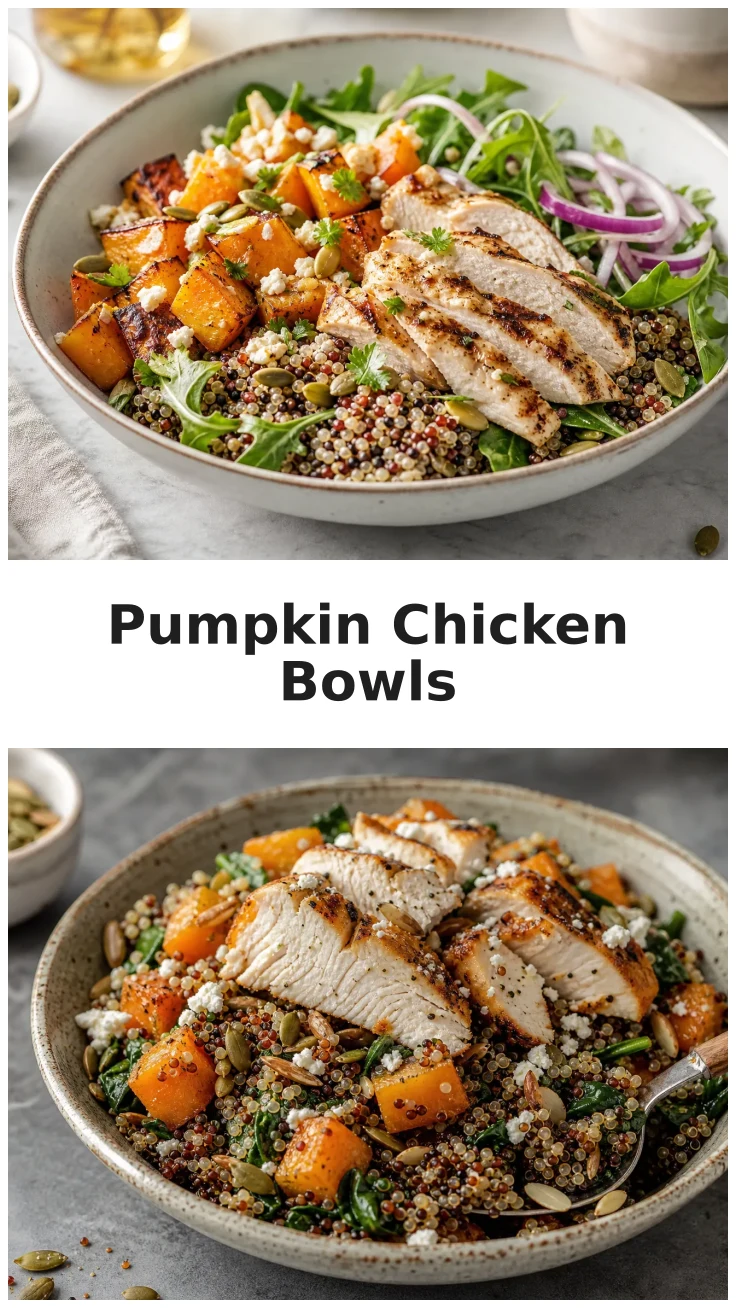 Roasted Pumpkin Chicken Quinoa Bowls for a Cozy Meal