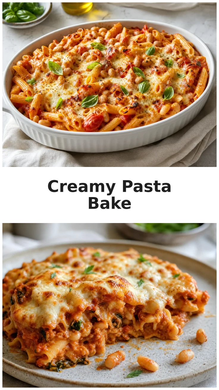 Creamy Tomato White Bean Pasta Bake for Cozy Dinners