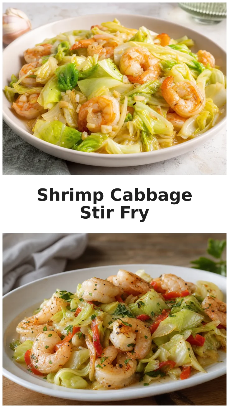 Garlic Butter Shrimp Cabbage Stir Fry Recipe