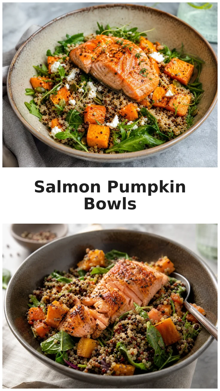 Roasted Salmon Pumpkin Quinoa Bowls for a Healthy Dinner