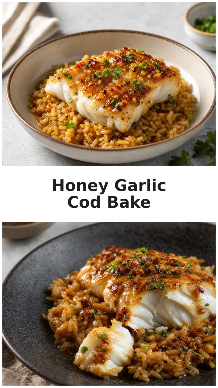 Honey Garlic Cod Rice Bake for a Cozy Dinner Honey Garlic Cod Rice Bake for a Cozy Dinner