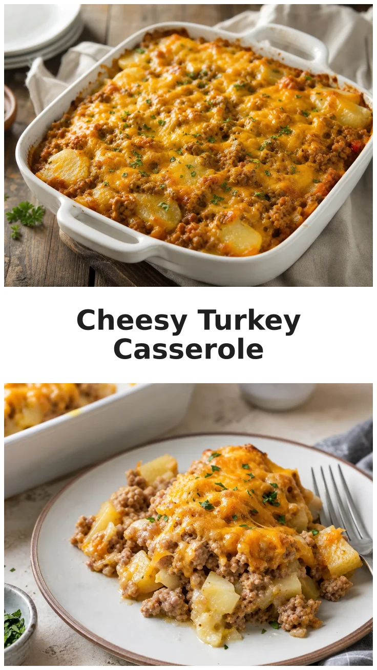 Cheesy Ground Turkey Potato Casserole for Comforting Dinners Cheesy Ground Turkey Potato Casserole for Comforting Dinners