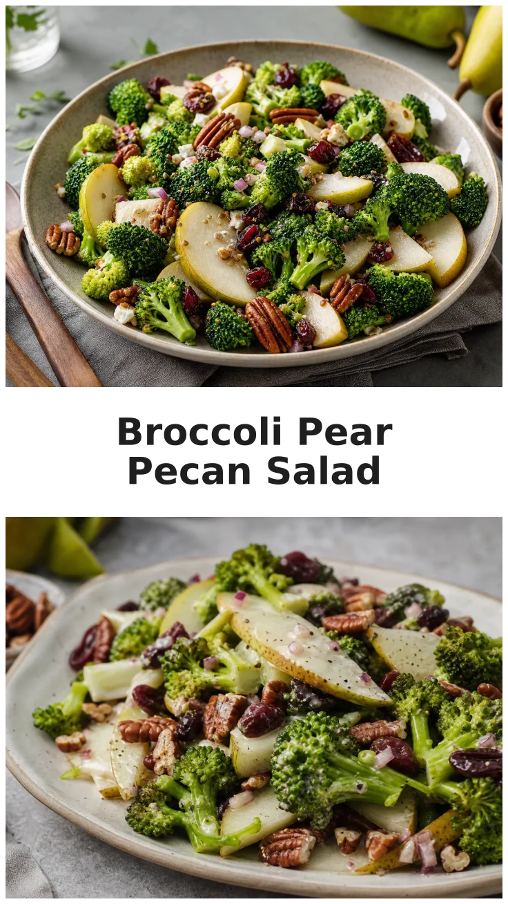 Delicious Broccoli Pear Pecan Salad for Fall Gatherings Delicious Broccoli Pear Pecan Salad for Fall Gatherings