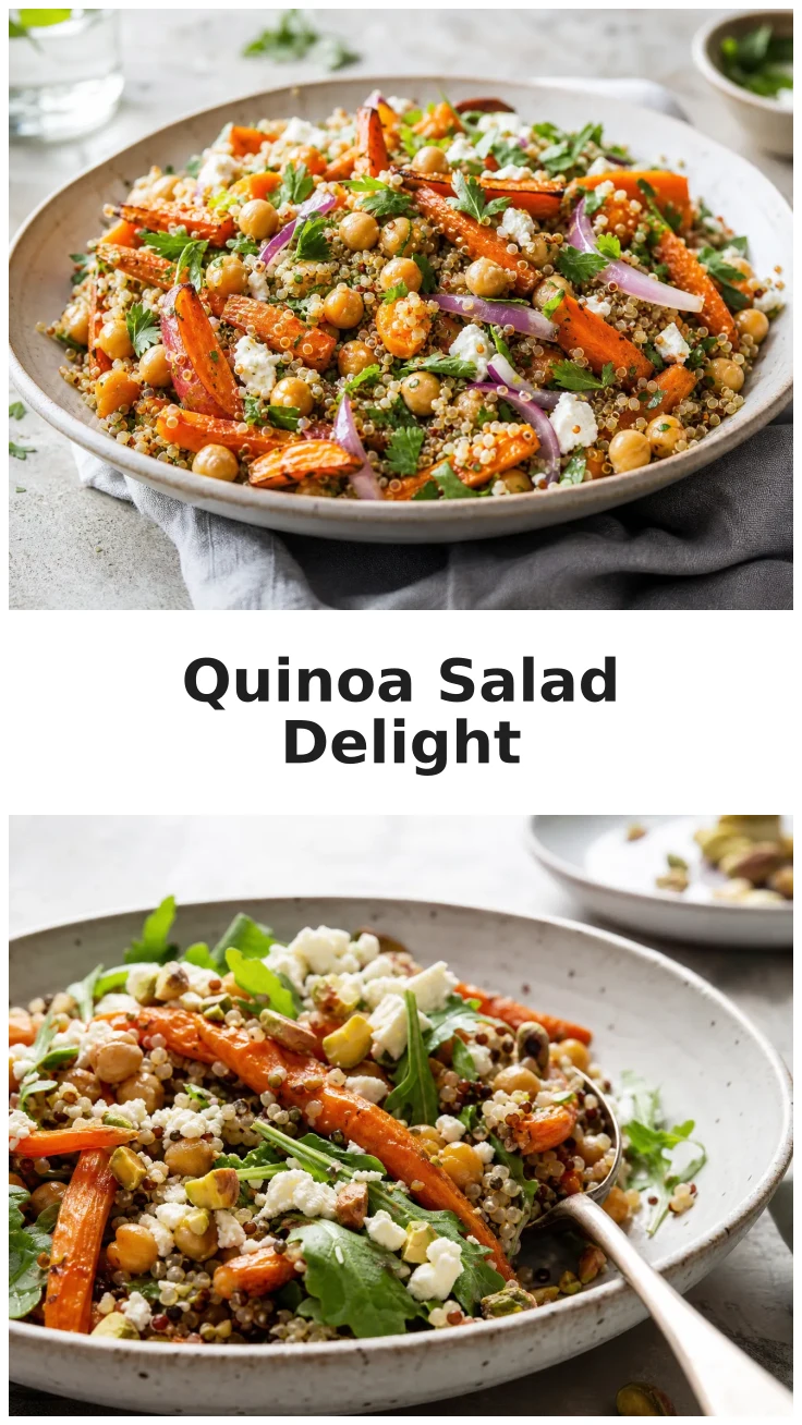 Roasted Carrot Chickpea Quinoa Salad Recipe