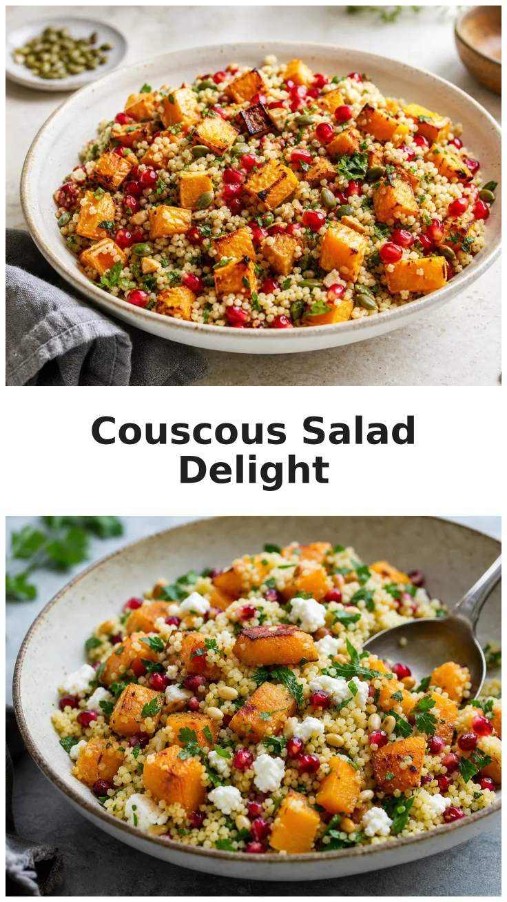 Butternut Squash Pomegranate Couscous Salad Recipe Butternut Squash Pomegranate Couscous Salad Recipe