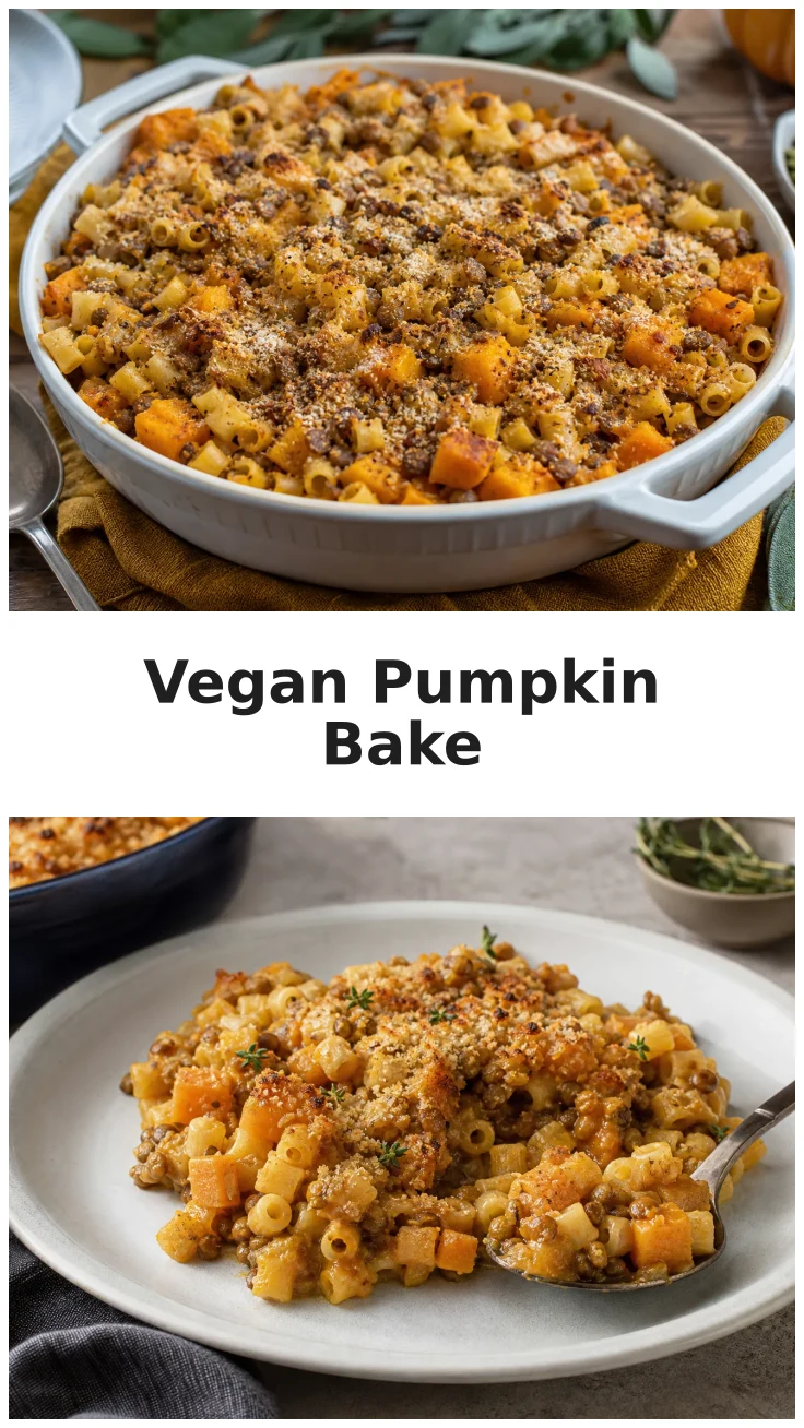 Vegan Pumpkin Red Lentil Ditalini Bake Recipe Vegan Pumpkin Red Lentil Ditalini Bake Recipe