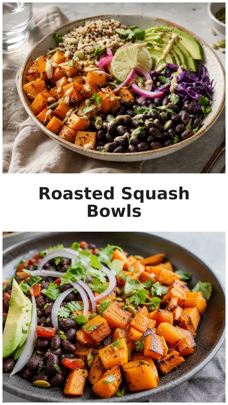 Delicious Roasted Butternut Squash Black Bean Bowls Recipe Delicious Roasted Butternut Squash Black Bean Bowls Recipe