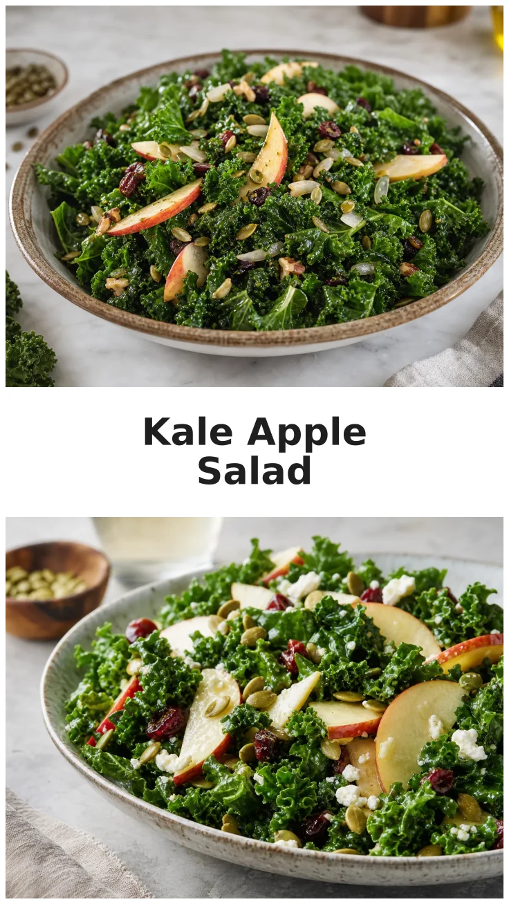 Fresh Pumpkin Seed Kale Apple Salad Recipe