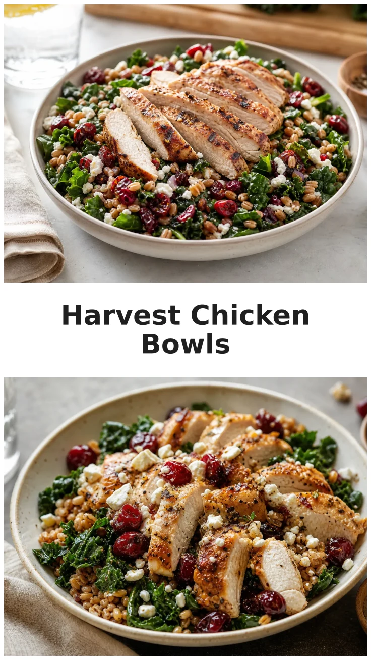 Cranberry Chicken Farro Harvest Bowls for Cozy Fall Nights Cranberry Chicken Farro Harvest Bowls for Cozy Fall Nights