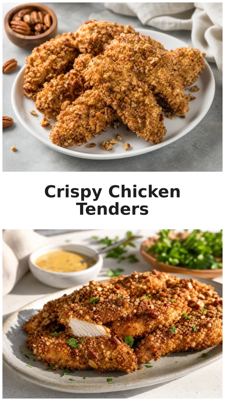 Crispy Maple Pecan Crusted Chicken Tenders Recipe