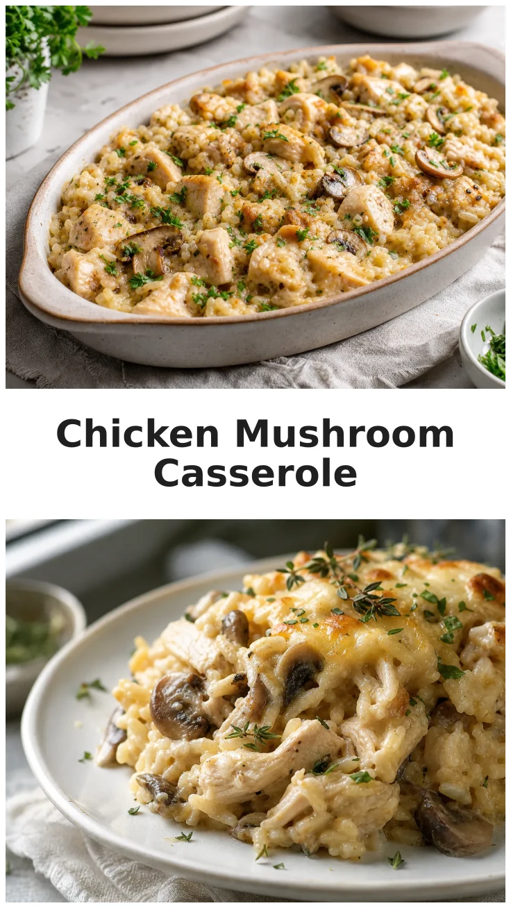 Creamy Chicken and Mushroom Rice Casserole Recipe Creamy Chicken and Mushroom Rice Casserole Recipe
