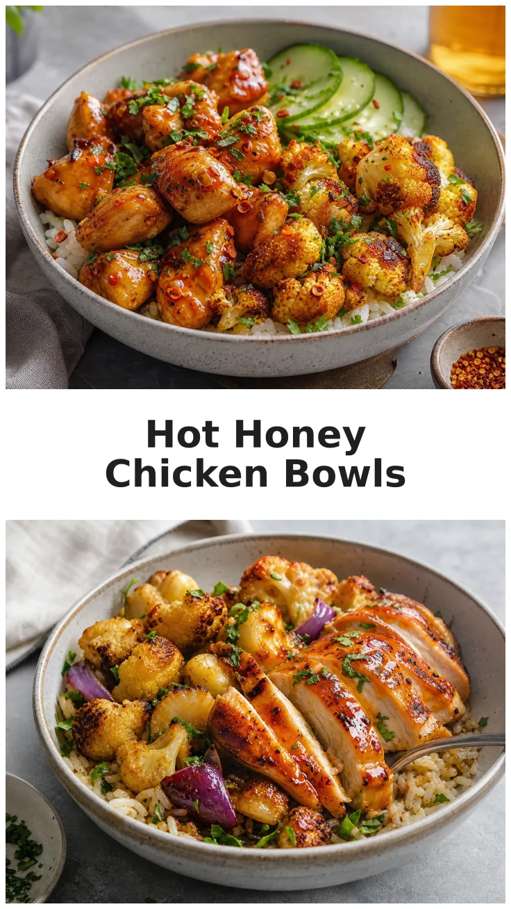 Hot Honey Chicken Roasted Cauliflower Bowls Recipe Hot Honey Chicken Roasted Cauliflower Bowls Recipe