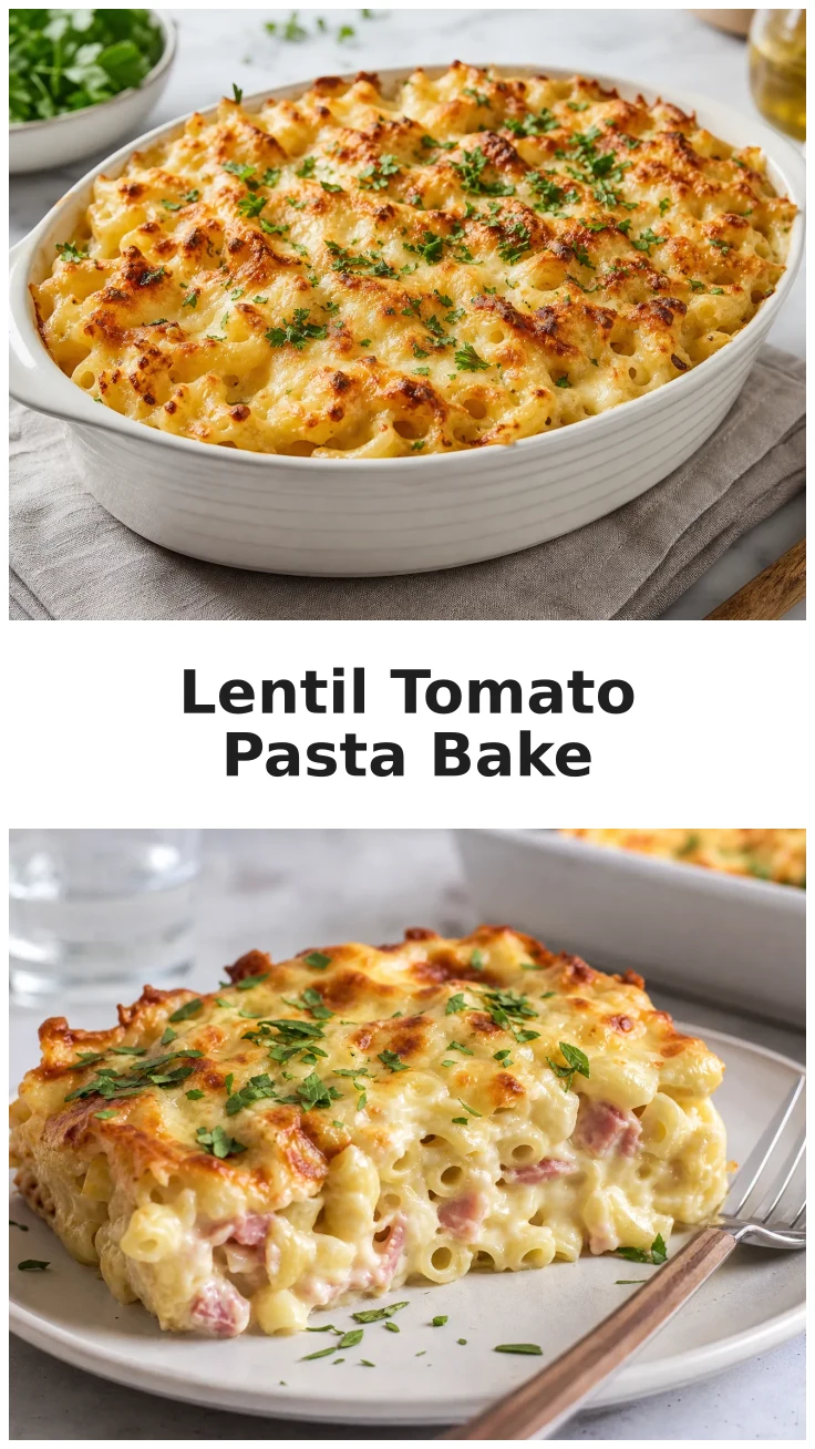 Creamy Lentil Tomato Pasta Bake for Cozy Dinners