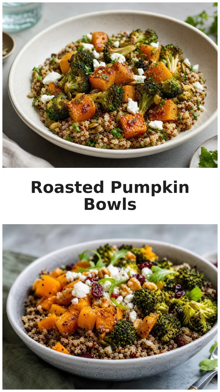 Delicious Roasted Pumpkin Broccoli Quinoa Bowls for Dinner