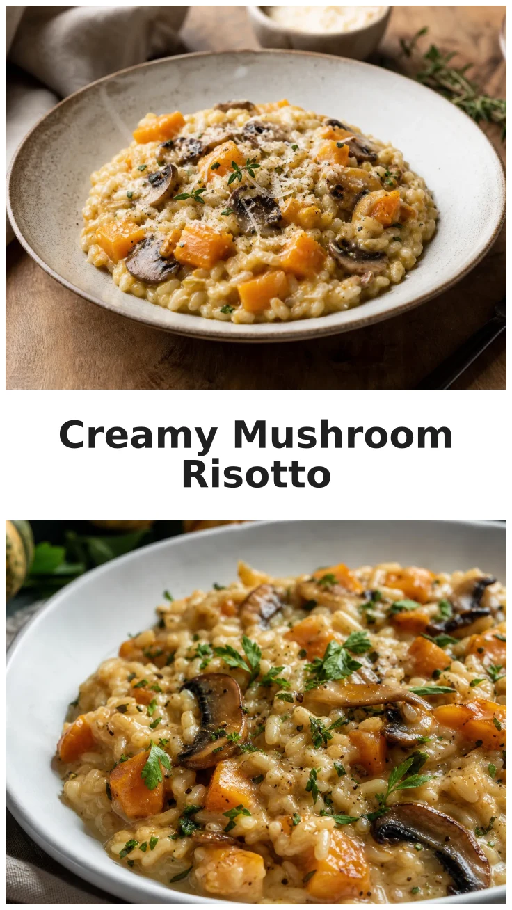 Creamy Mushroom Pumpkin Risotto Recipe for Cozy Nights
