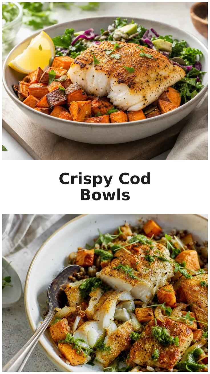 Crispy Cod Sweet Potato Bowls for a Healthy Dinner Crispy Cod Sweet Potato Bowls for a Healthy Dinner