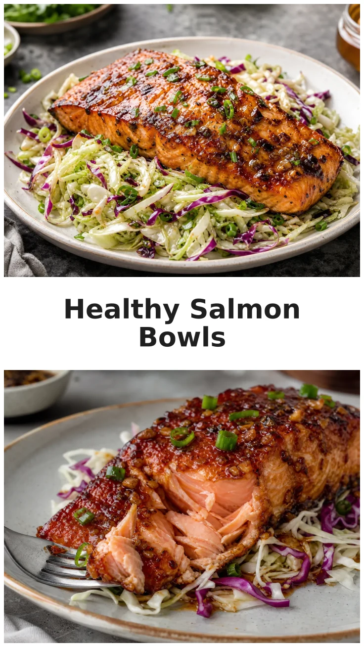 Honey Garlic Salmon Cabbage Bowls for Healthy Eating Honey Garlic Salmon Cabbage Bowls for Healthy Eating