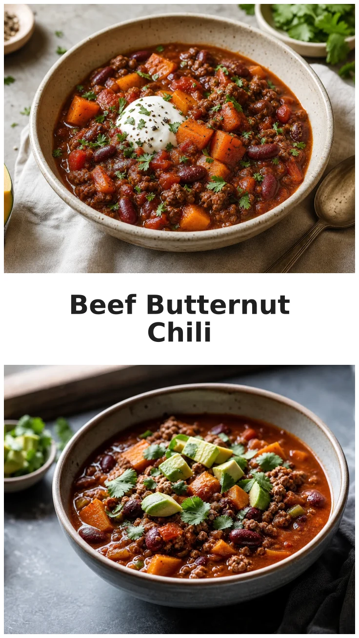 Hearty Beef Butternut Squash Red Bean Chili Recipe Hearty Beef Butternut Squash Red Bean Chili Recipe