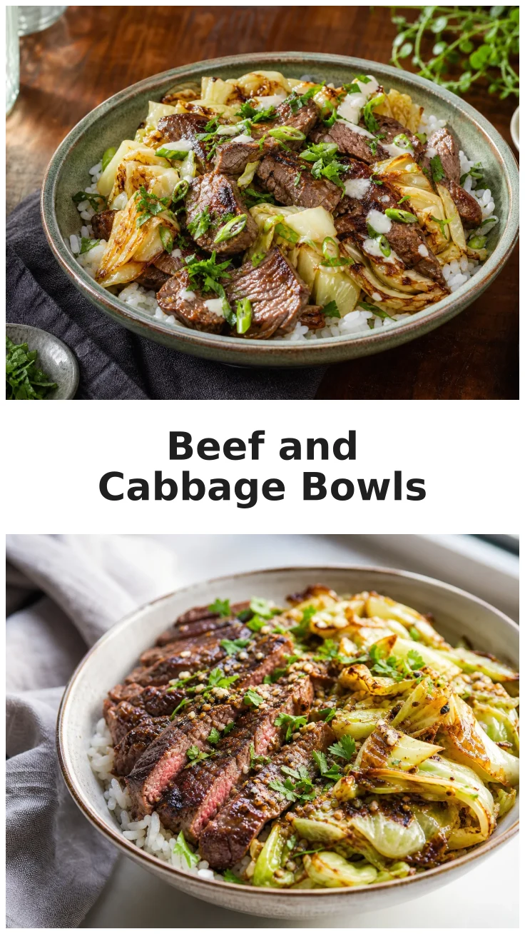 Beef and Roasted Cabbage Rice Bowls for Easy Weeknight Dinners Beef and Roasted Cabbage Rice Bowls for Easy Weeknight Dinners