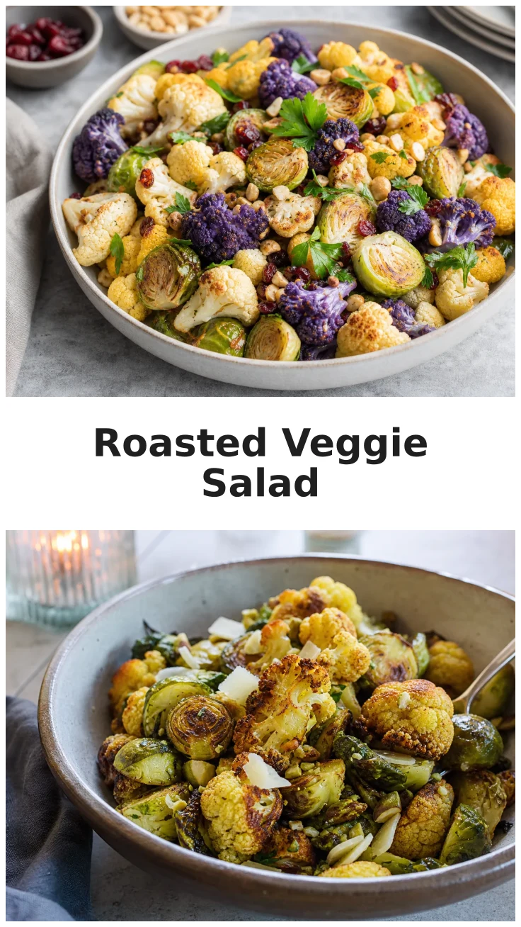 Roasted Cauliflower Brussels Sprout Salad Recipe for Cozy Gatherings Roasted Cauliflower Brussels Sprout Salad Recipe for Cozy Gatherings
