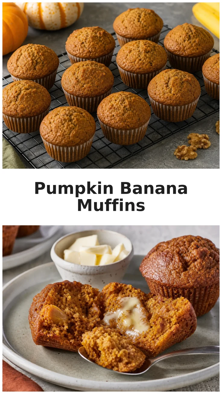 Delicious Pumpkin Banana Bread Muffins for Fall Mornings Delicious Pumpkin Banana Bread Muffins for Fall Mornings