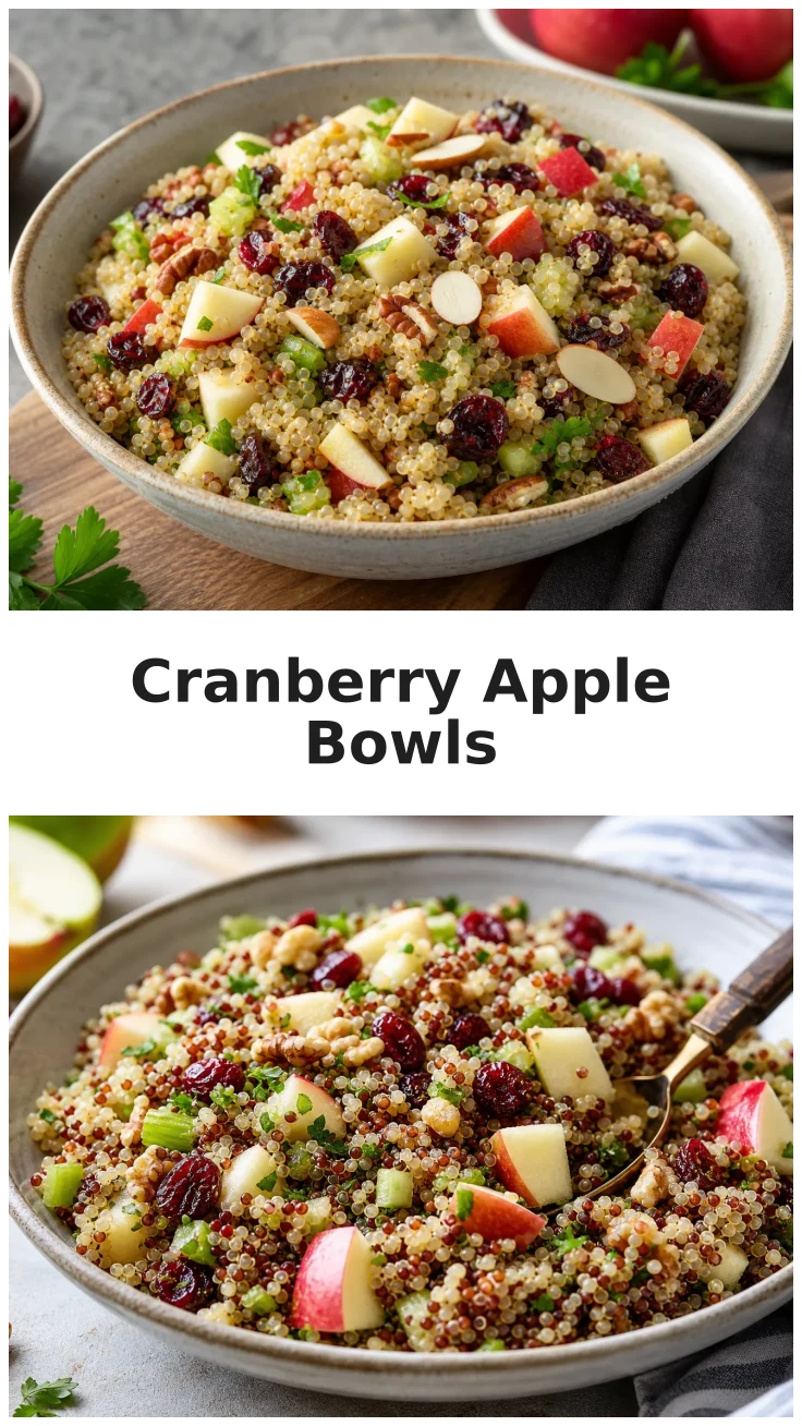 Cranberry Apple Quinoa Harvest Bowls for a Cozy Fall Meal