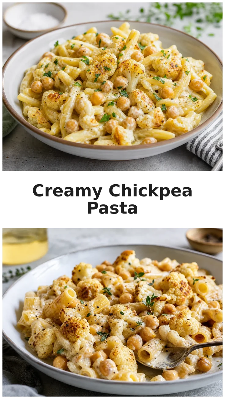 Creamy Cauliflower Chickpea Pasta Recipe for a Cozy Dinner