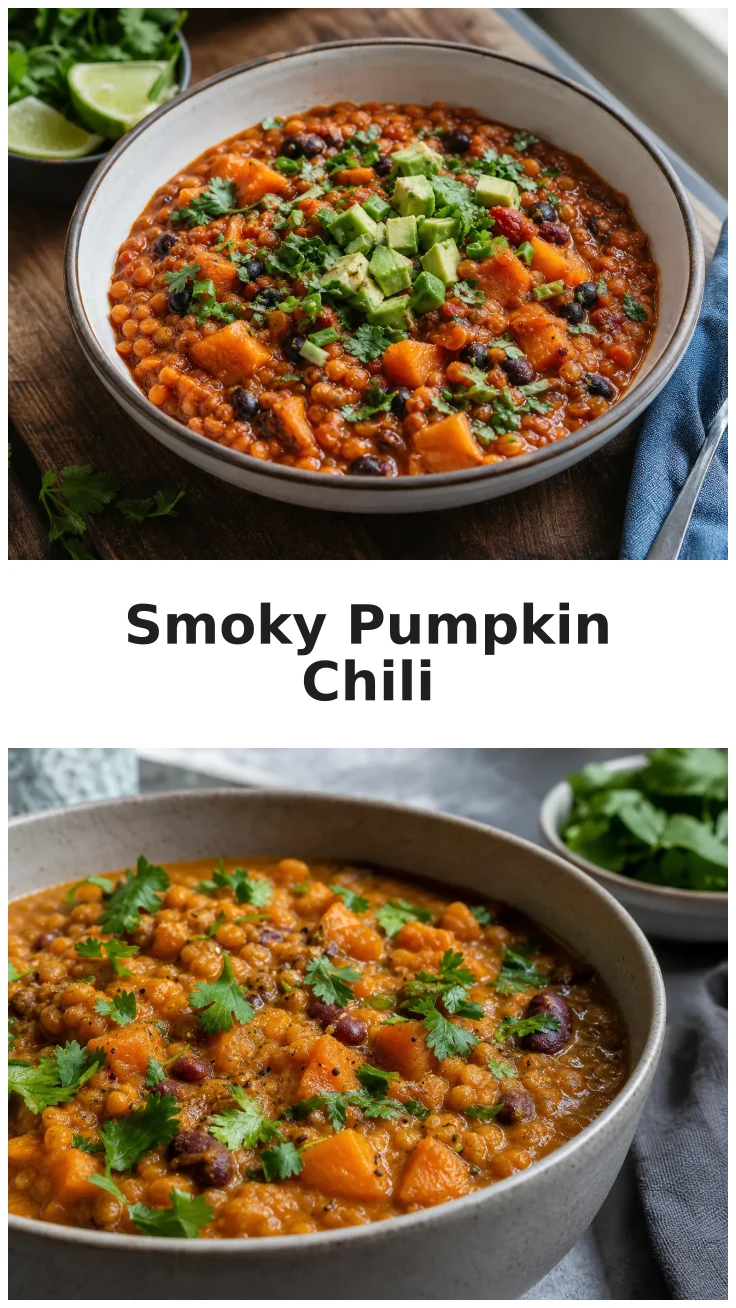 Smoky Pumpkin Red Lentil Chili for Cozy Nights