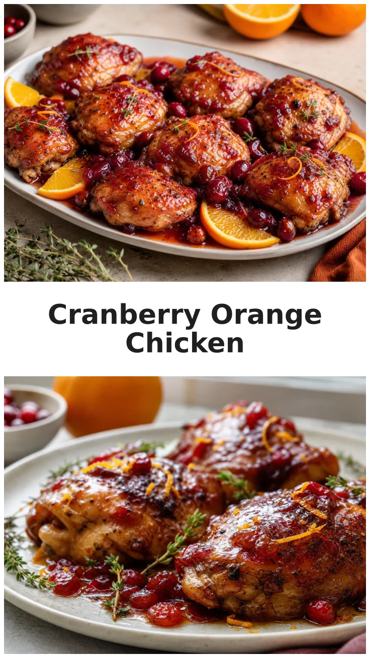 Juicy Cranberry Orange Chicken Thighs Recipe for Dinner Juicy Cranberry Orange Chicken Thighs Recipe for Dinner