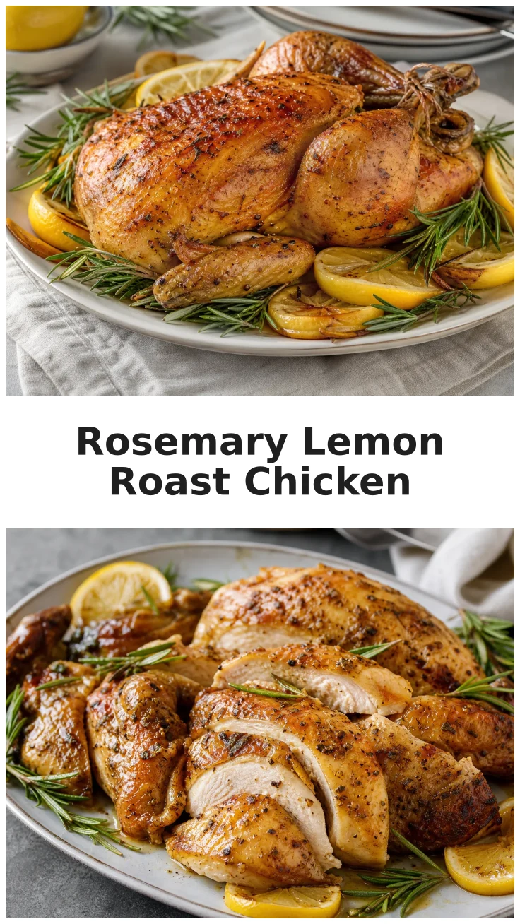 Golden Rosemary Lemon Roast Chicken Recipe for Family Dinners Golden Rosemary Lemon Roast Chicken Recipe for Family Dinners
