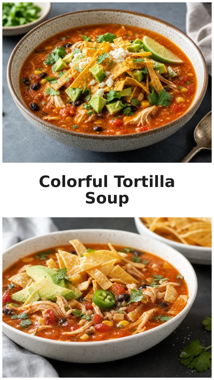 Colorful Chicken Tortilla Soup Recipe for Cozy Nights Colorful Chicken Tortilla Soup Recipe for Cozy Nights
