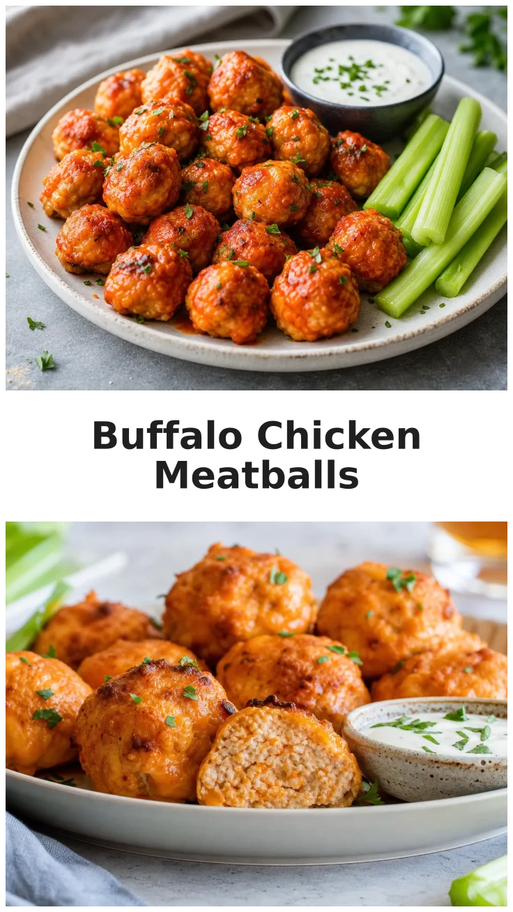Juicy Baked Buffalo Chicken Meatballs Recipe Juicy Baked Buffalo Chicken Meatballs Recipe