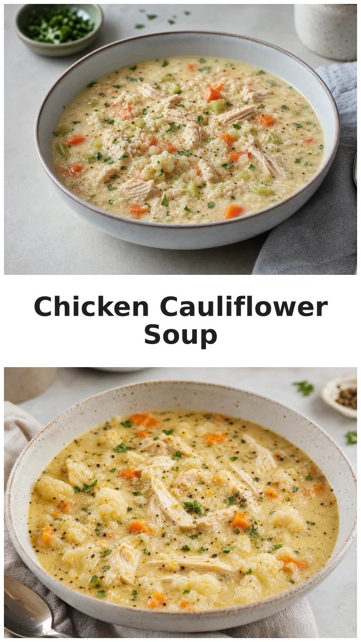 Comforting Chicken Cauliflower Rice Soup Recipe for Cozy Nights Comforting Chicken Cauliflower Rice Soup Recipe for Cozy Nights
