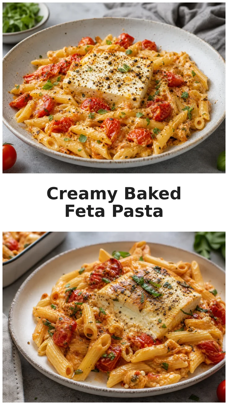 Creamy Baked Feta Tomato Pasta Recipe for Dinner Creamy Baked Feta Tomato Pasta Recipe for Dinner