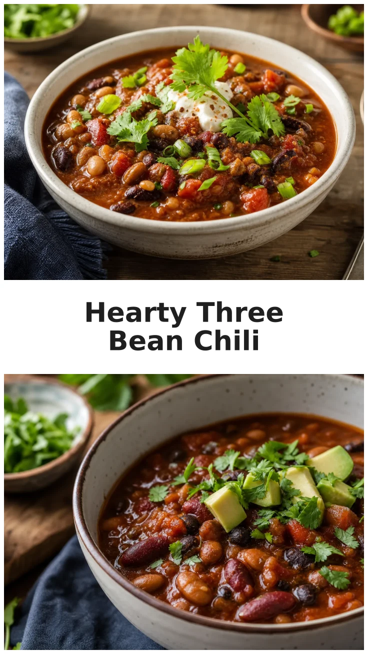 Wholesome Hearty Three Bean Chili Recipe for Cozy Nights Wholesome Hearty Three Bean Chili Recipe for Cozy Nights
