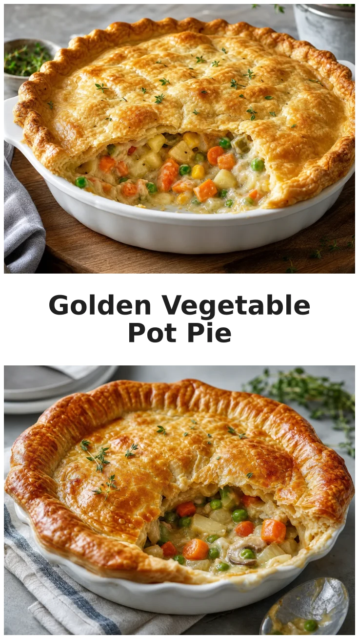 Delicious Golden Vegetable Pot Pie for Cozy Dinners Delicious Golden Vegetable Pot Pie for Cozy Dinners