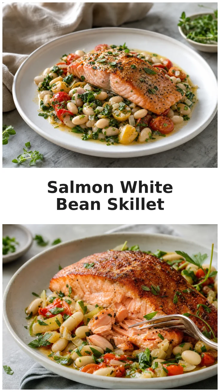 Hearty Salmon White Bean Skillet for a Cozy Dinner Hearty Salmon White Bean Skillet for a Cozy Dinner