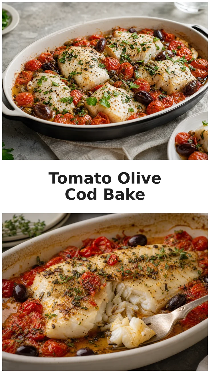 Juicy Cod Tomato Olive Bake for a Flavorful Dinner Juicy Cod Tomato Olive Bake for a Flavorful Dinner
